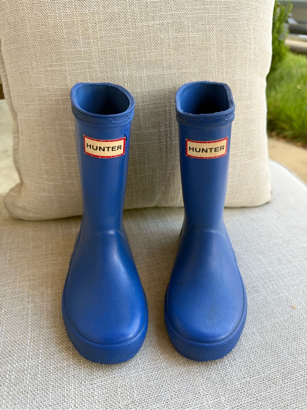 Hunter Kids Bright Blue Waterproof Rain Boots